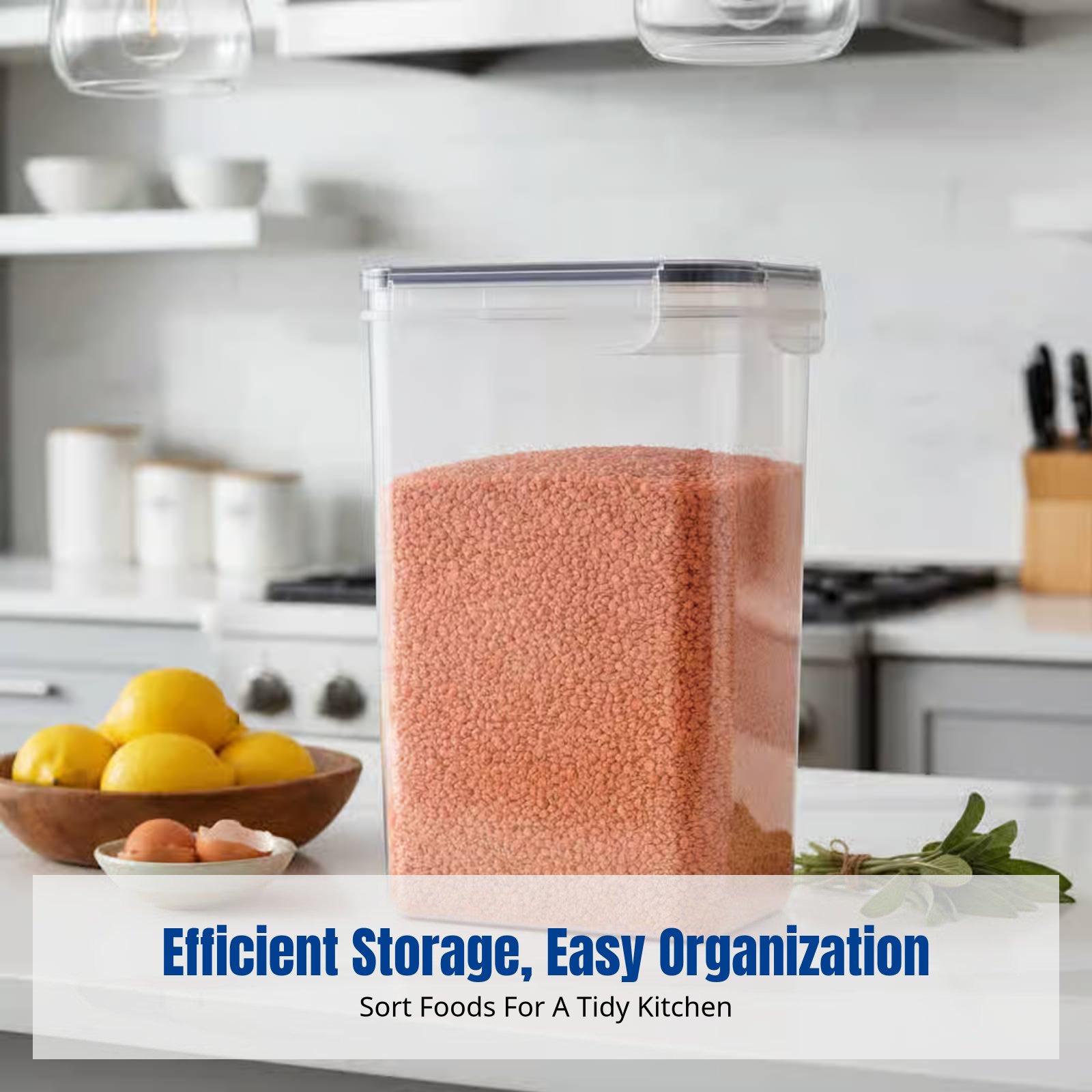 Food Storage Large - ชุดภาชนะเก็บอาหารสุญญากาศ ความจุขนาดใหญ่ โปร่งใส วางซ้อนกันได้ สำหรับตู้เย็น จัดระเบียบห้องครัว