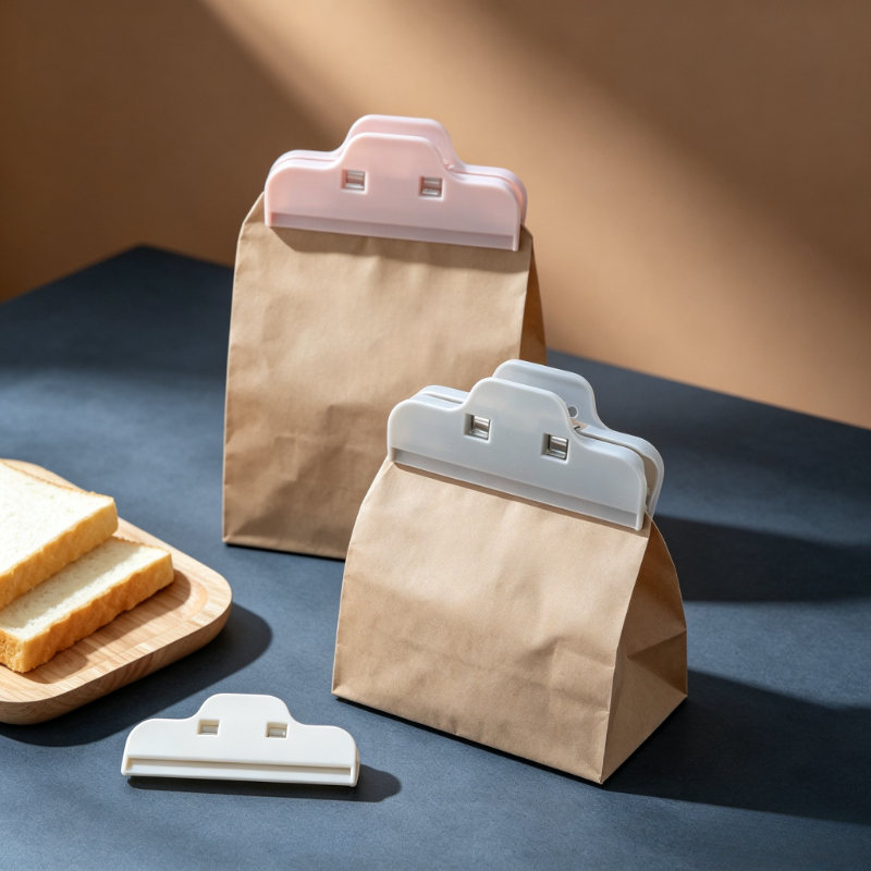 Food Storage Plastic Bag - คลิปหนีบปิดผนึกอาหารพลาสติกแบบเรียบง่าย คลิปหนีบถุงเก็บขนม ป้องกันความชื้น คลิปปิดผนึกสำหรับเก็บขนมและชา