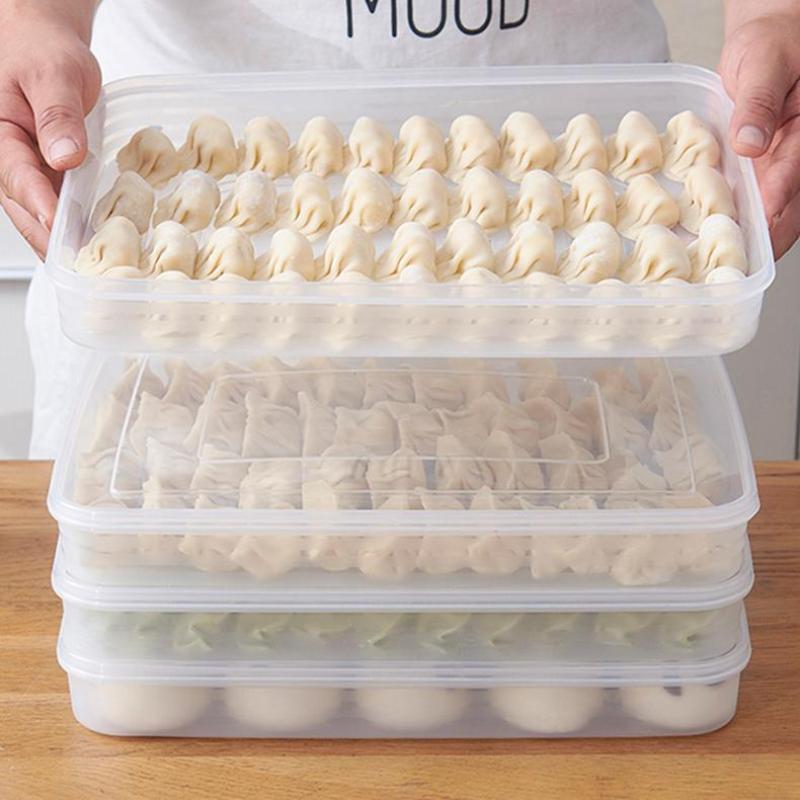 Food Storage Unit - กล่องเก็บของในครัวแบบโปร่งใส กล่องจัดระเบียบตู้เย็น ภาชนะพลาสติกเกรดอาหารสำหรับใส่ผลไม้ ผัก เนื้อสัตว์ เกี๊ยว