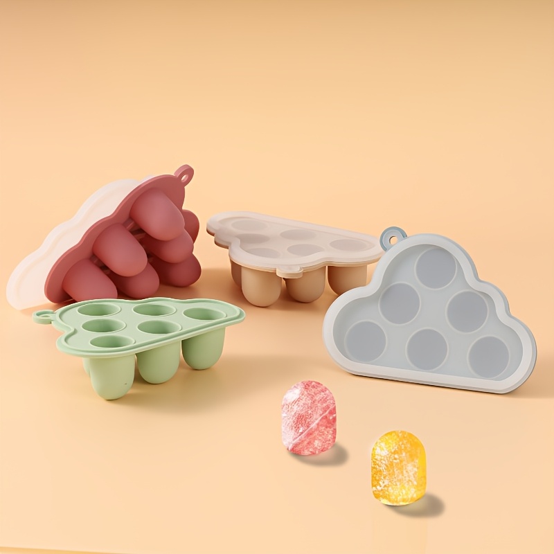 Food Storage 1 Year - 2 pcs/1 PC Mini-เด็กผักผลไม้ตู้แช่แข็งแม่พิมพ์พร้อมฝาปิด,ซิลิโคนถาดอาหารสําหรับผลไม้ Feeder, นมTeething