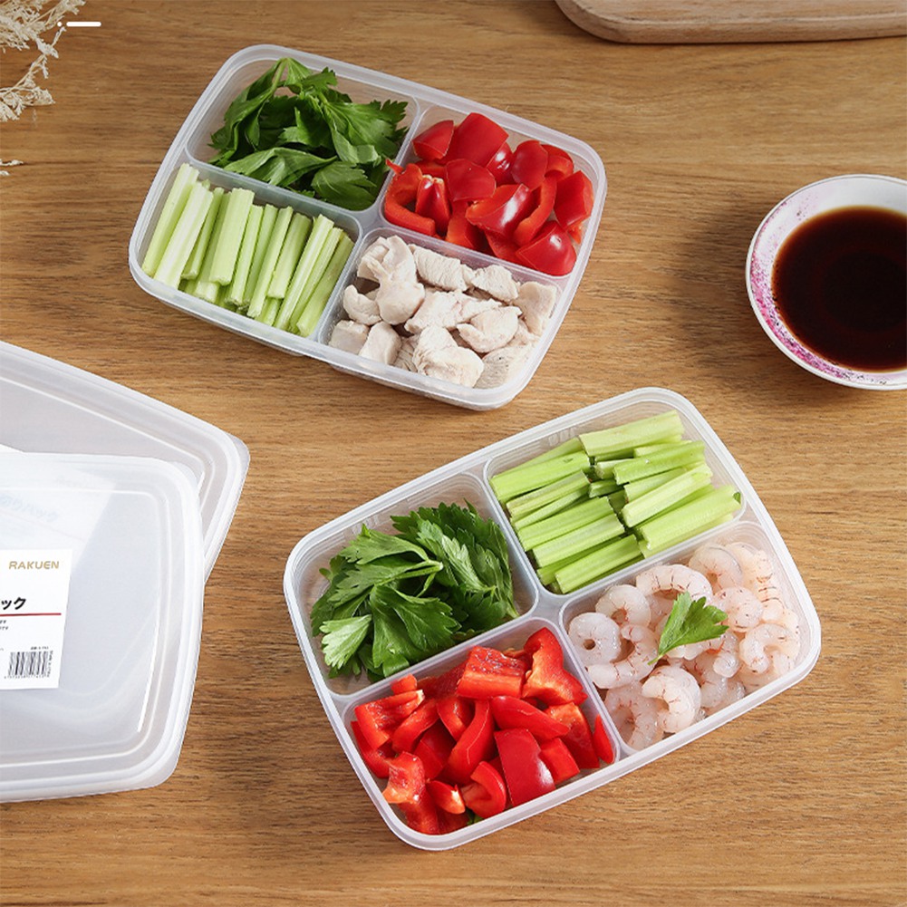 Food Storage And Preparation - กล่องเก็บอาหารแช่แข็ง A53Q-2Pcs สำหรับแช่แข็งเนื้อสัตว์ อาหารแบบแบ่งบรรจุ ขิง อาหารสำเร็จรูป