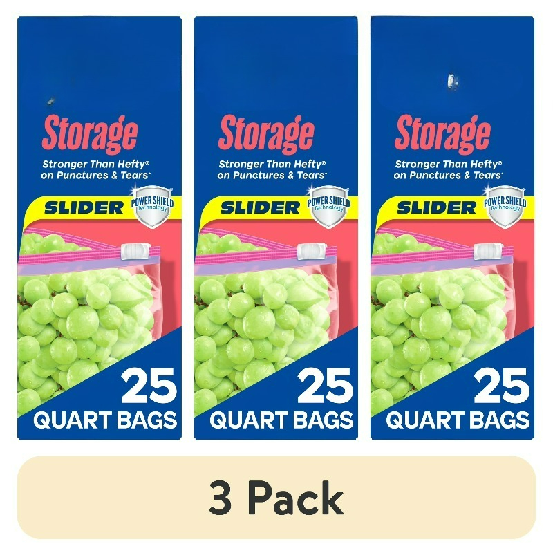 Food Storage Technology - ถุงเก็บอาหารแบรนด์สไลเดอร์ ควอร์ต พร้อมเทคโนโลยีพาวเวอร์ชิลด์ จำนวน 25 ใบ