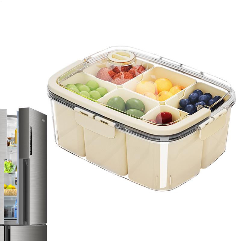 Food Storage And Preparation - ภาชนะเก็บอาหารแบบแบ่ง แบ่งตู้เย็น ถาดเก็บอาหารพร้อมฝาปิด จานเตรียมผลไม้ Charcuterie ปิดผนึก
