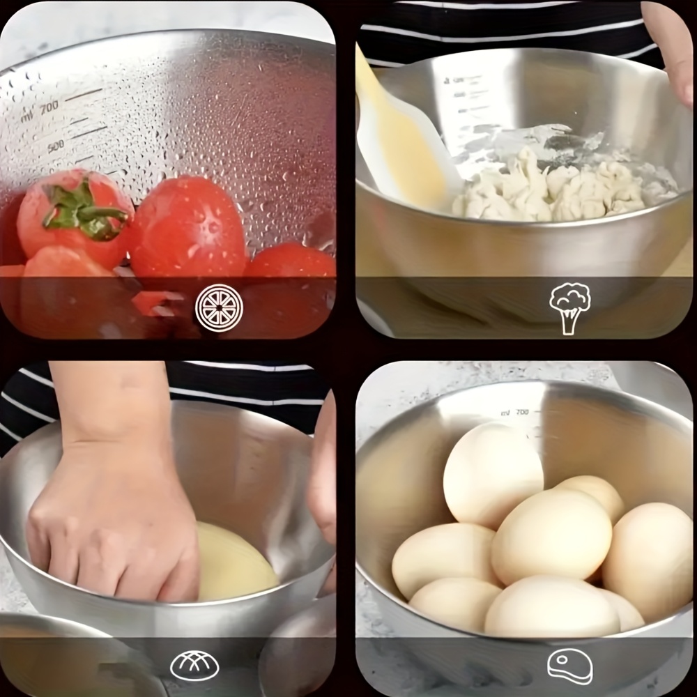 ชุด 4 ชิ้นชามสลัดสแตนเลสขนาดคร - Food Storage And Preparation บทวิจารณ์และราคา