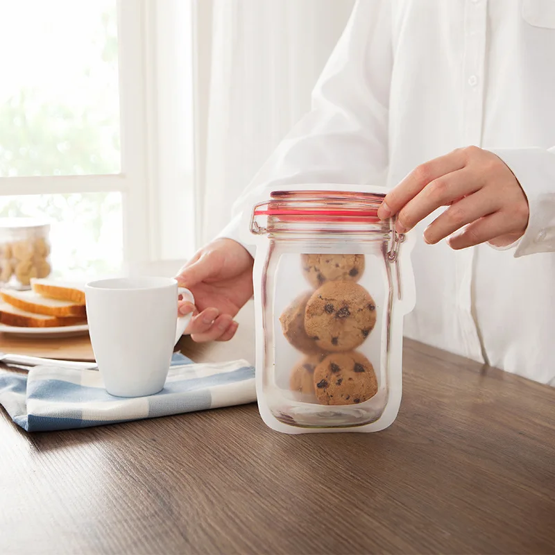 Jar Shape Storage Bag ถุงซิปแบ - Ziploc Food Storage บทวิจารณ์และราคา