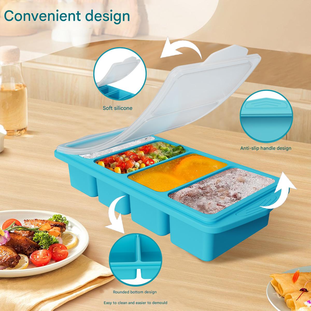 แม่พิมพ์น้ำแข็งซิลิโคนขนาดใหญ่ - Xl Food Storage Containers With Lids บทวิจารณ์และราคา