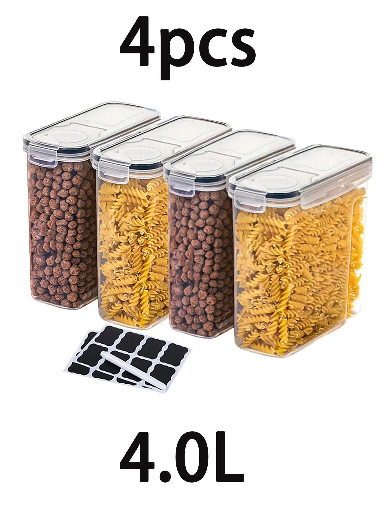 4pcs4l ภาชนะเก็บอาหารขนาดใหญ่พ - Xl Food Storage Containers With Lids บทวิจารณ์และราคา