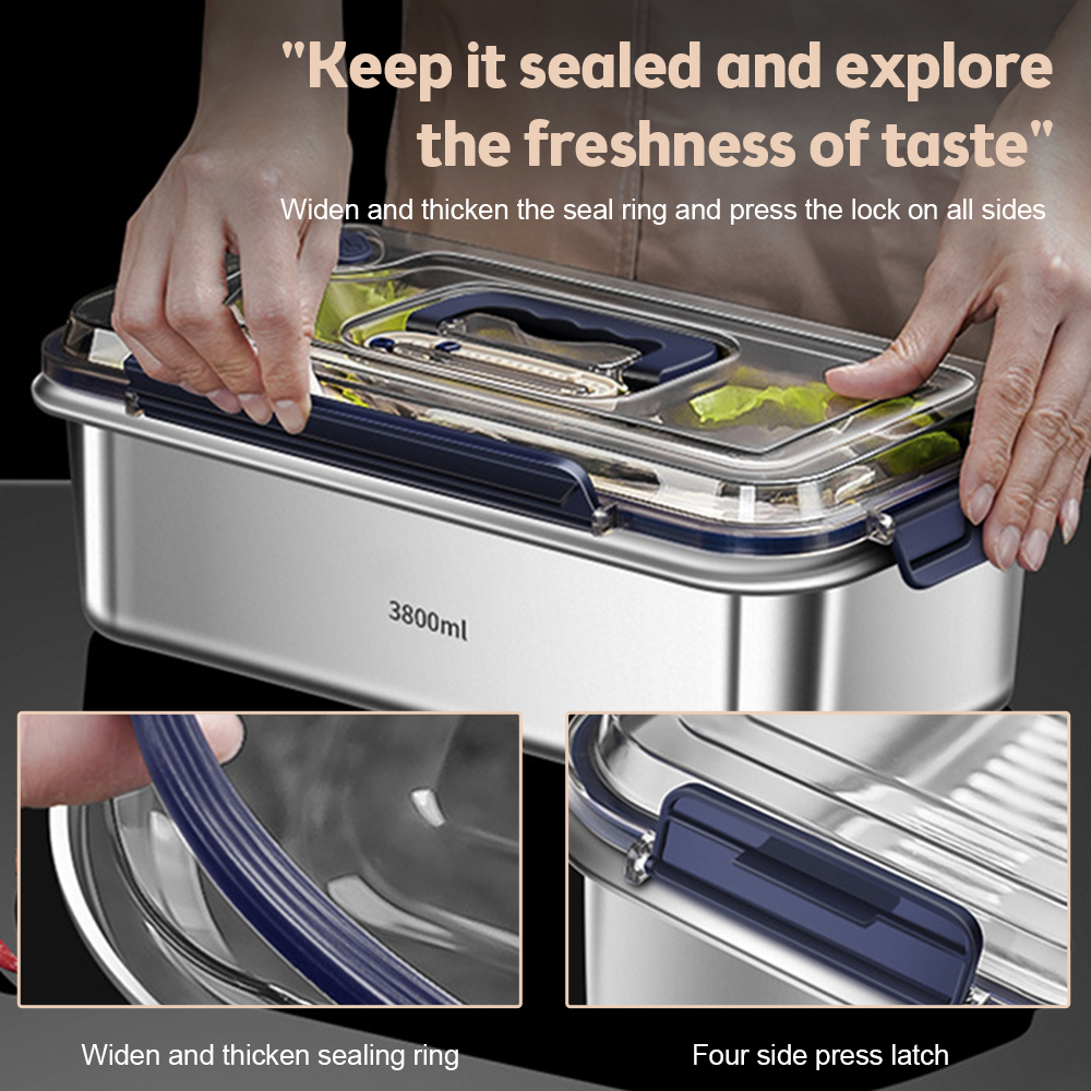 ภาชนะเก็บอาหารพร้อมฝาปิด Airti - Xl Food Storage Containers With Lids บทวิจารณ์และราคา