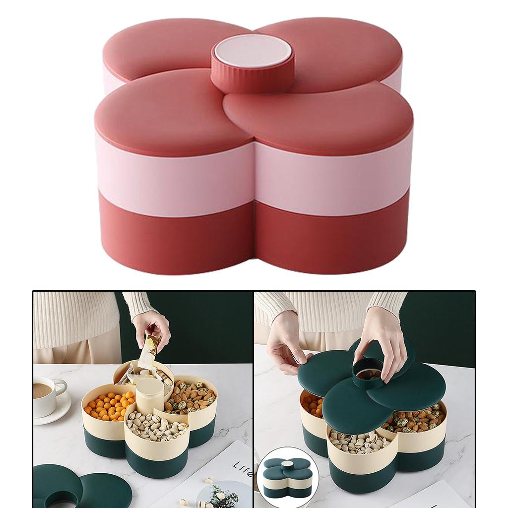 ถาดใส่ขนมลายดอกไม้พร้อมฝาปิด ป - Food Storage Management บทวิจารณ์และราคา