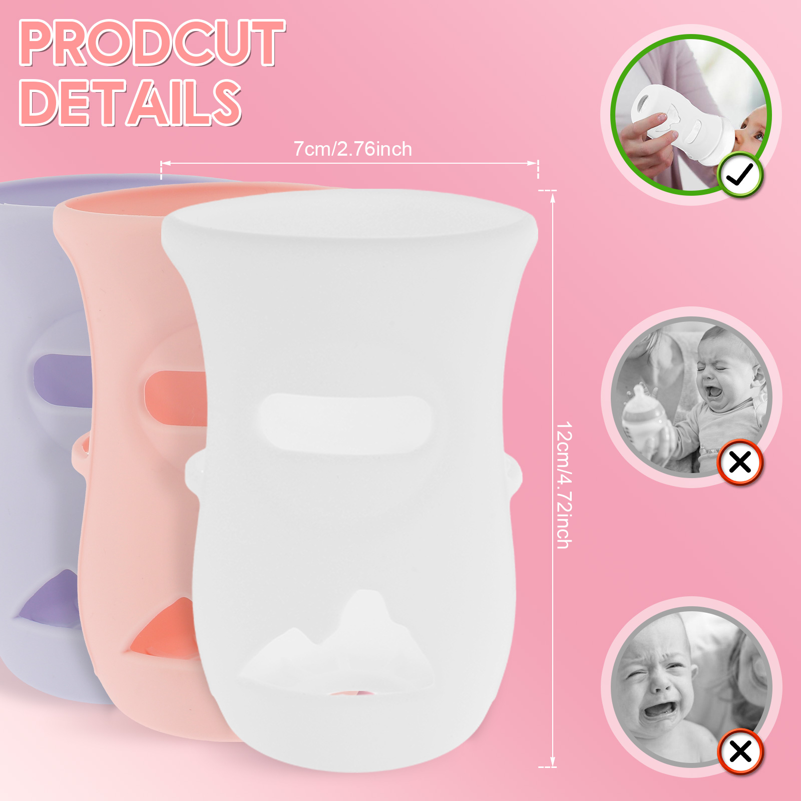 แขนซิลิโคนซิลิโคนเด็กขวดแก้วฉน - Food Storage 1 Year บทวิจารณ์และราคา