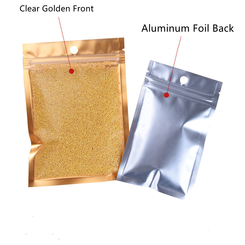 100Pcs Gold Mylar Zip Lock ถุง - Ziploc Food Storage บทวิจารณ์และราคา