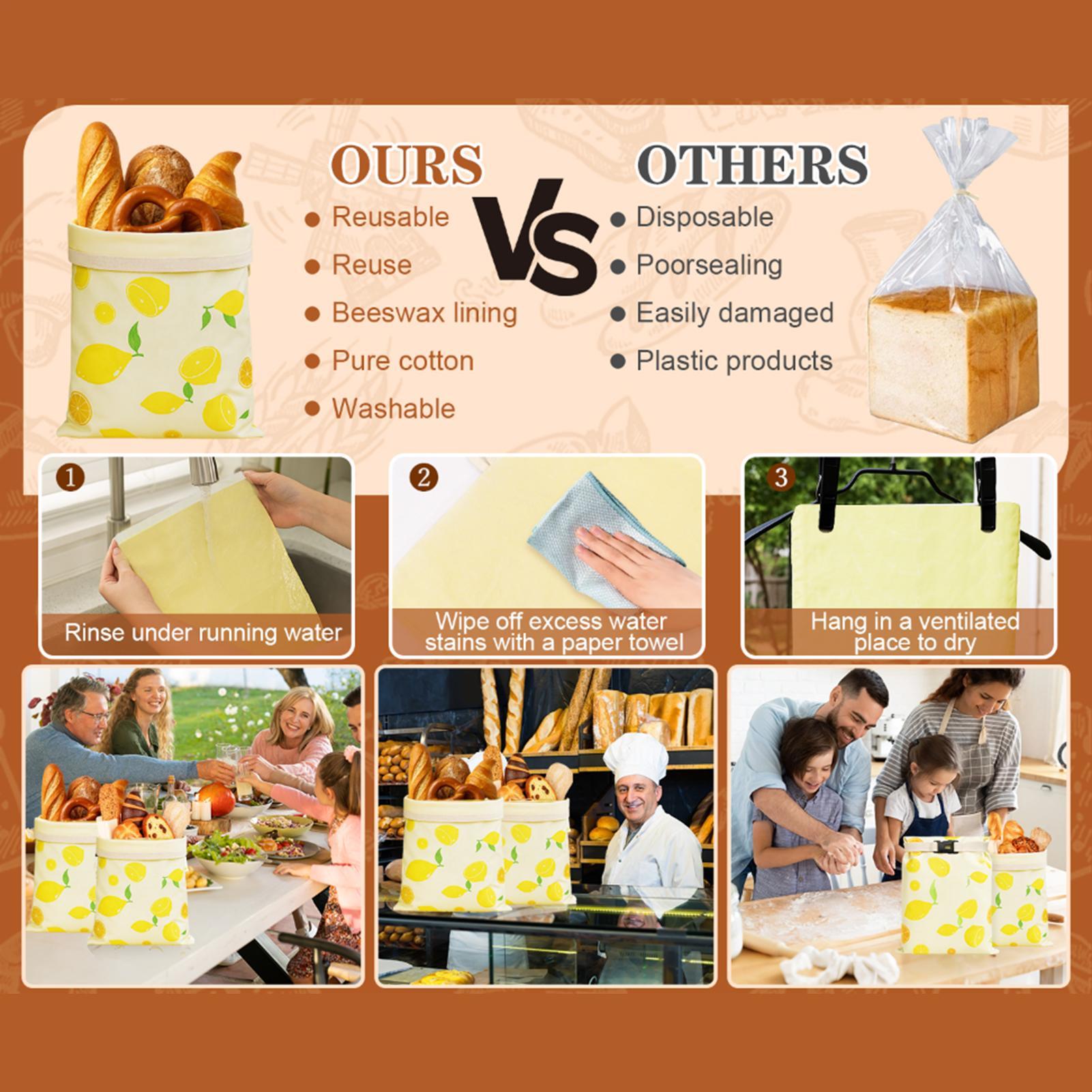 ถุงขนมปังนำมาใช้ใหม่ ถุงเก็บอา - Food Storage Plastic Bag บทวิจารณ์และราคา