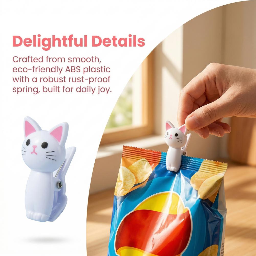 คลิปหนีบถุงรูปแมวน่ารัก คลิปพล - Food Storage Plastic Bag บทวิจารณ์และราคา